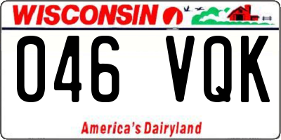 WI license plate 046VQK