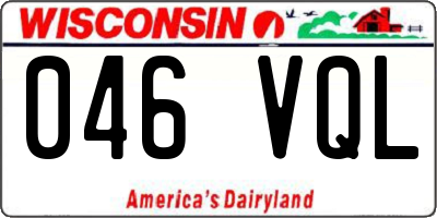 WI license plate 046VQL