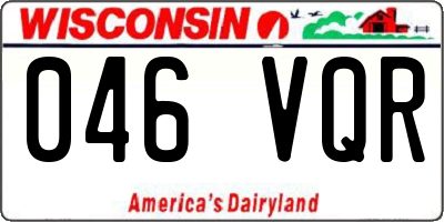WI license plate 046VQR