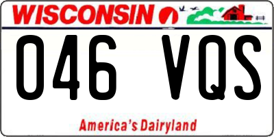 WI license plate 046VQS