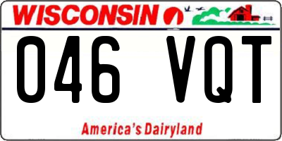 WI license plate 046VQT