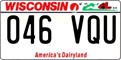 WI license plate 046VQU