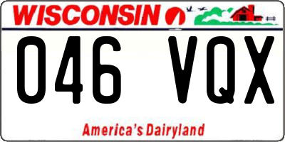 WI license plate 046VQX