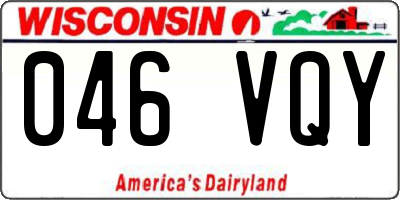 WI license plate 046VQY