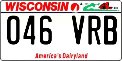 WI license plate 046VRB