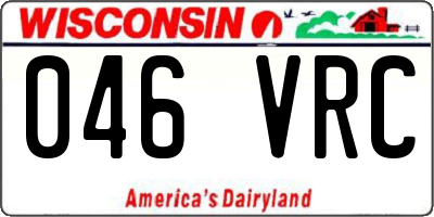 WI license plate 046VRC