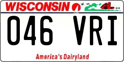 WI license plate 046VRI
