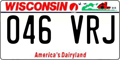 WI license plate 046VRJ