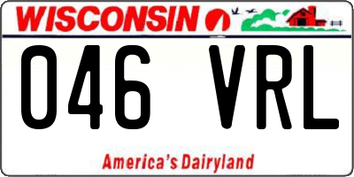 WI license plate 046VRL