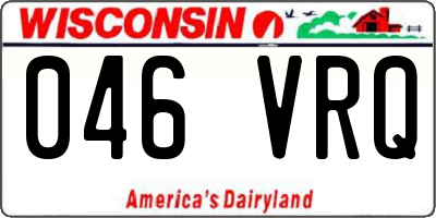WI license plate 046VRQ
