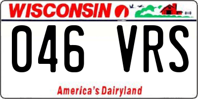 WI license plate 046VRS