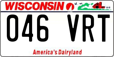 WI license plate 046VRT