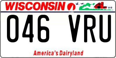 WI license plate 046VRU
