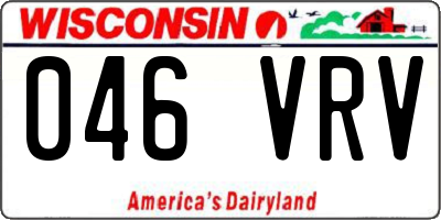 WI license plate 046VRV