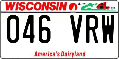 WI license plate 046VRW