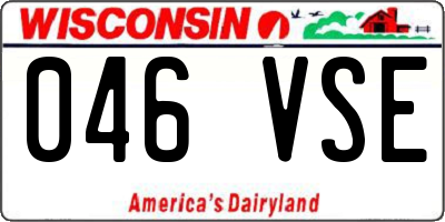 WI license plate 046VSE
