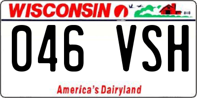 WI license plate 046VSH