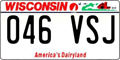 WI license plate 046VSJ