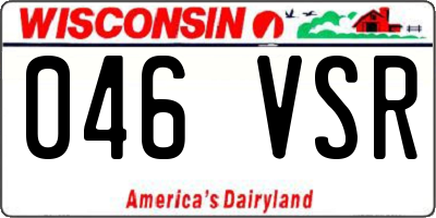 WI license plate 046VSR