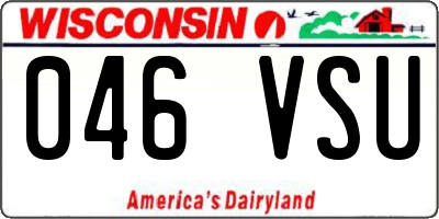 WI license plate 046VSU
