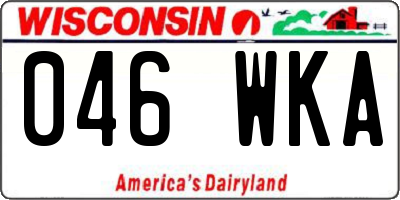 WI license plate 046WKA