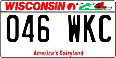 WI license plate 046WKC