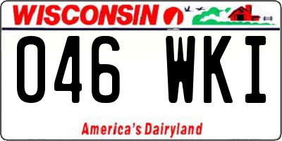 WI license plate 046WKI
