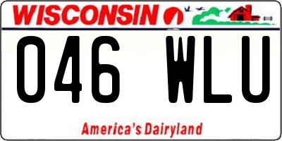 WI license plate 046WLU