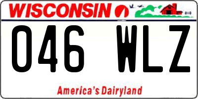 WI license plate 046WLZ