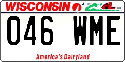 WI license plate 046WME