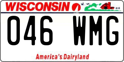 WI license plate 046WMG