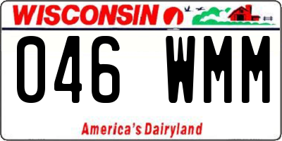 WI license plate 046WMM