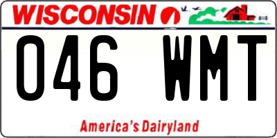 WI license plate 046WMT