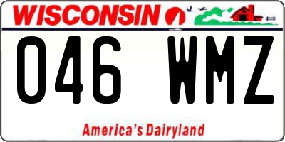 WI license plate 046WMZ