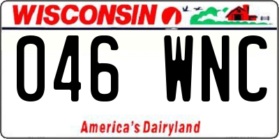 WI license plate 046WNC