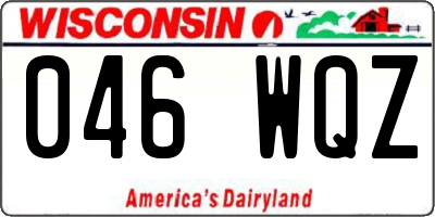 WI license plate 046WQZ