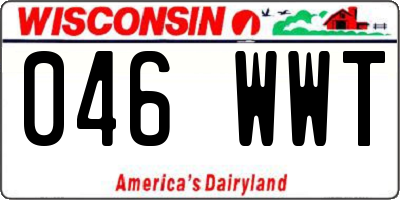 WI license plate 046WWT