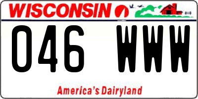 WI license plate 046WWW