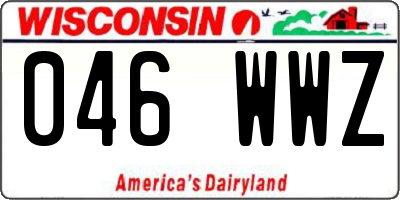 WI license plate 046WWZ