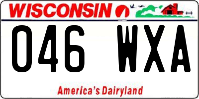 WI license plate 046WXA