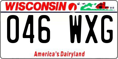 WI license plate 046WXG