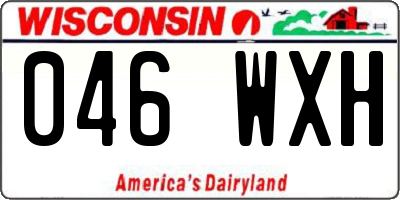 WI license plate 046WXH