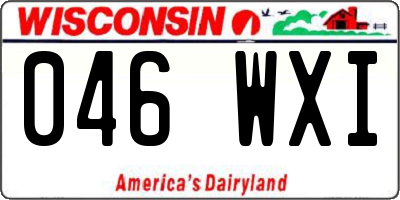 WI license plate 046WXI