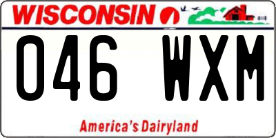 WI license plate 046WXM