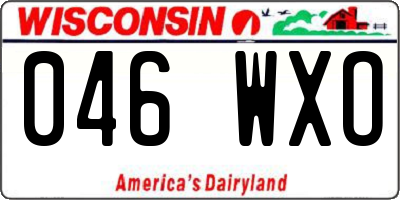 WI license plate 046WXO