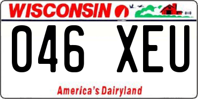 WI license plate 046XEU