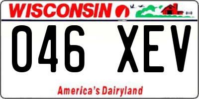 WI license plate 046XEV