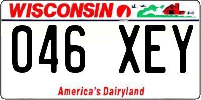 WI license plate 046XEY