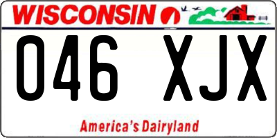WI license plate 046XJX