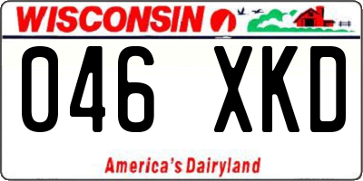 WI license plate 046XKD